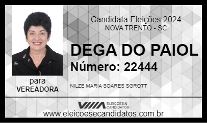 Candidato DEGA DO PAIOL 2024 - NOVA TRENTO - Eleições