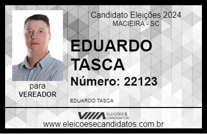 Candidato EDUARDO TASCA 2024 - MACIEIRA - Eleições