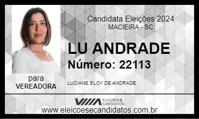 Candidato LU ANDRADE 2024 - MACIEIRA - Eleições