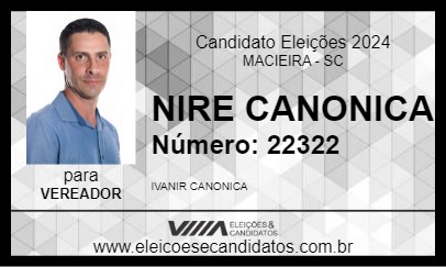 Candidato NIRE CANONICA 2024 - MACIEIRA - Eleições