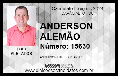 Candidato ANDERSON ALEMÃO 2024 - CAPÃO ALTO - Eleições