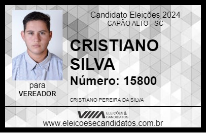 Candidato CRISTIANO SILVA 2024 - CAPÃO ALTO - Eleições