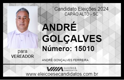 Candidato ANDRÉ IRMÃO 2024 - CAPÃO ALTO - Eleições