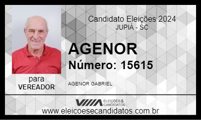 Candidato AGENOR 2024 - JUPIÁ - Eleições