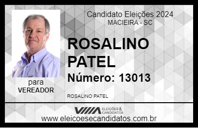 Candidato ROSALINO PATEL 2024 - MACIEIRA - Eleições