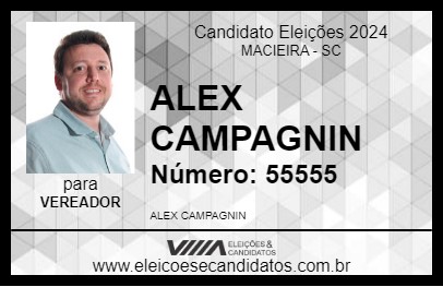 Candidato ALEX CAMPAGNIN 2024 - MACIEIRA - Eleições