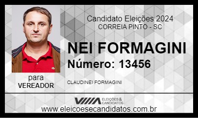 Candidato NEI FORMAGINI 2024 - CORREIA PINTO - Eleições