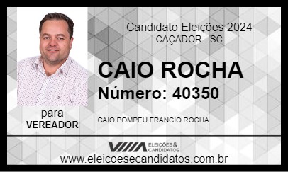 Candidato CAIO ROCHA  2024 - CAÇADOR - Eleições