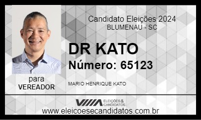 Candidato DR KATO 2024 - BLUMENAU - Eleições