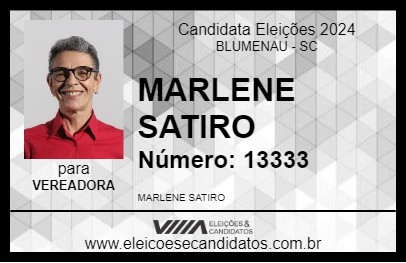 Candidato MARLENE SATIRO 2024 - BLUMENAU - Eleições