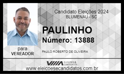 Candidato PAULINHO 2024 - BLUMENAU - Eleições