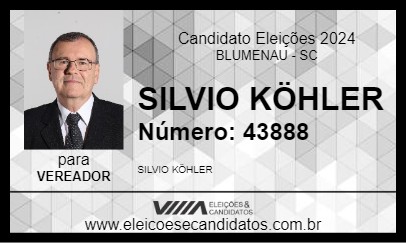 Candidato SILVIO KÖHLER 2024 - BLUMENAU - Eleições