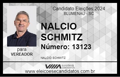 Candidato NALCIO SCHMITZ 2024 - BLUMENAU - Eleições