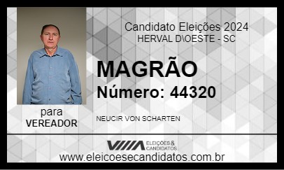 Candidato MAGRÃO 2024 - HERVAL D\OESTE - Eleições