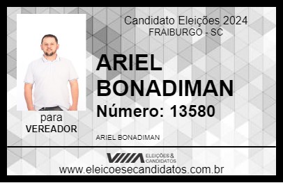 Candidato ARIEL BONADIMAN 2024 - FRAIBURGO - Eleições