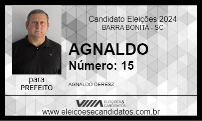 Candidato AGNALDO 2024 - BARRA BONITA - Eleições