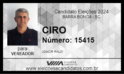 Candidato CIRO 2024 - BARRA BONITA - Eleições