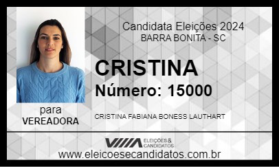 Candidato CRISTINA 2024 - BARRA BONITA - Eleições