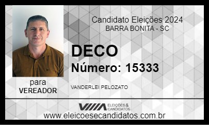 Candidato DECO 2024 - BARRA BONITA - Eleições