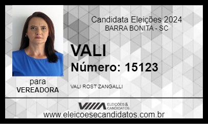 Candidato VALI 2024 - BARRA BONITA - Eleições