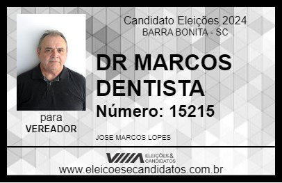 Candidato DR MARCOS DENTISTA 2024 - BARRA BONITA - Eleições