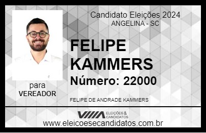 Candidato FELIPE KAMMERS 2024 - ANGELINA - Eleições