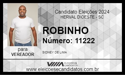 Candidato ROBINHO 2024 - HERVAL D\OESTE - Eleições