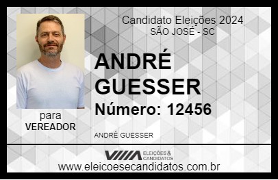 Candidato ANDRÉ GUESSER 2024 - SÃO JOSÉ - Eleições