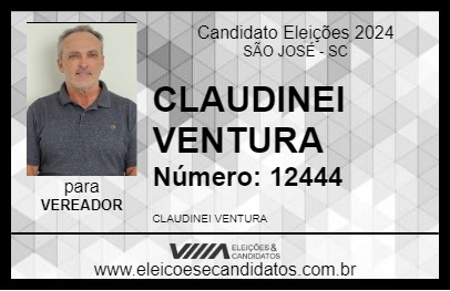 Candidato CLAUDINEI VENTURA 2024 - SÃO JOSÉ - Eleições