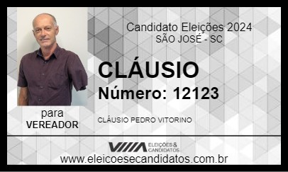 Candidato CLÁUSIO 2024 - SÃO JOSÉ - Eleições