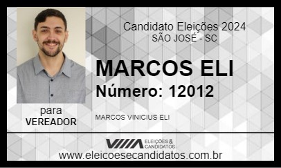 Candidato MARCOS ELI 2024 - SÃO JOSÉ - Eleições