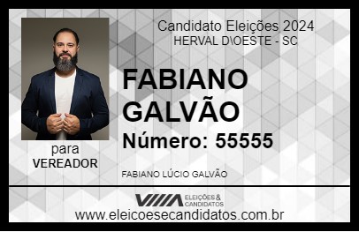 Candidato FABIANO GALVÃO 2024 - HERVAL D\OESTE - Eleições