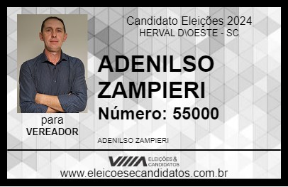 Candidato ADENILSO ZAMPIERI 2024 - HERVAL D\OESTE - Eleições