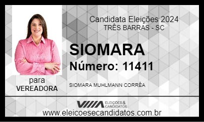 Candidato SIOMARA 2024 - TRÊS BARRAS - Eleições