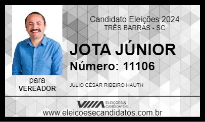 Candidato JOTA JÚNIOR 2024 - TRÊS BARRAS - Eleições