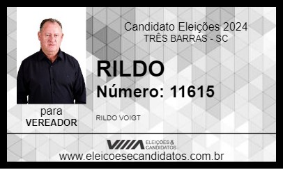 Candidato RILDO 2024 - TRÊS BARRAS - Eleições