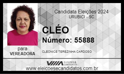 Candidato CLÉO 2024 - URUBICI - Eleições