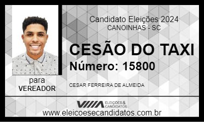 Candidato CESÃO DO TAXI 2024 - CANOINHAS - Eleições