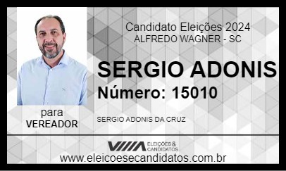 Candidato SERGIO ADONIS 2024 - ALFREDO WAGNER - Eleições