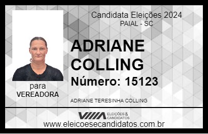 Candidato ADRIANE COLLING 2024 - PAIAL - Eleições