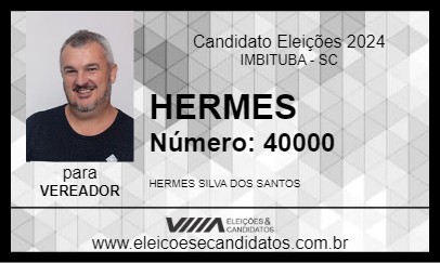 Candidato HERMES  2024 - IMBITUBA - Eleições