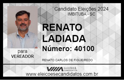 Candidato RENATO LADIADA  2024 - IMBITUBA - Eleições