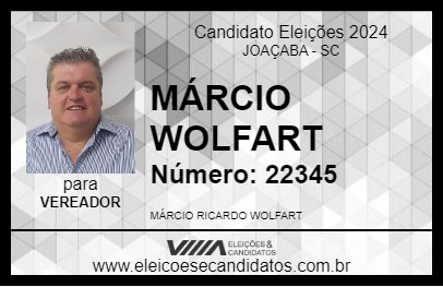 Candidato MÁRCIO WOLFART 2024 - JOAÇABA - Eleições