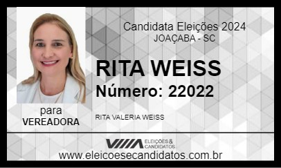 Candidato RITA WEISS 2024 - JOAÇABA - Eleições