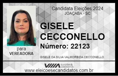 Candidato GISELE CECCONELLO 2024 - JOAÇABA - Eleições