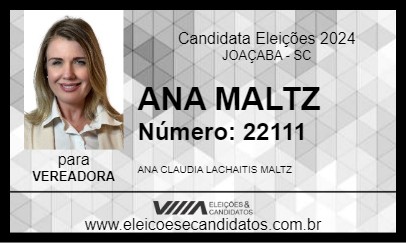 Candidato ANA MALTZ 2024 - JOAÇABA - Eleições