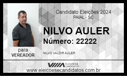 Candidato NILVO  AULER 2024 - PAIAL - Eleições