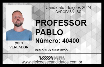 Candidato PROFESSOR PABLO 2024 - GAROPABA - Eleições