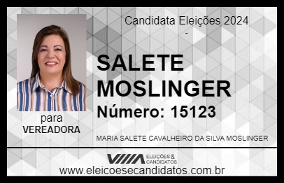 Candidato SALETE MOSLINGER 2024 - JOAÇABA - Eleições