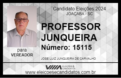 Candidato PROFESSOR JUNQUEIRA 2024 - JOAÇABA - Eleições